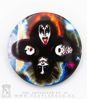 значок kiss (группа, мультиколор)