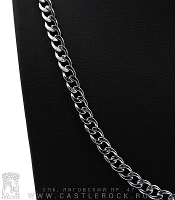 цепь стальная панцирная (звенья округлые, короткие, плоская, 6 мм)