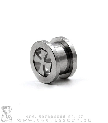 Плаг Сталь Крест Железный 12 мм