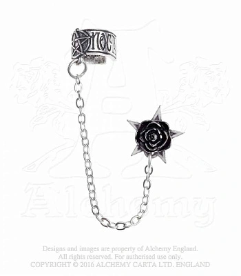 серьга кафф alchemy gothic (алхимия готик) e382 rosa nocta