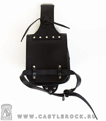 сумка на бедро щит (прострочка черная)
