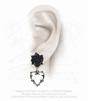 серьги alchemy gothic (алхимия готик) e365 wounded love