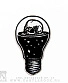нашивка термо лампочка с черепом (вышивка)