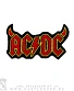 нашивка ac/dc (лого красное с рогами, вышивка)
