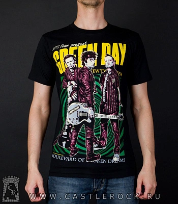 футболка green day "buolevard of brokem dreams" nts
