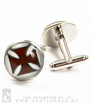 запонки крест железный