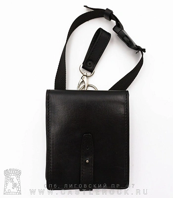сумка на бедро черная (прострочка)