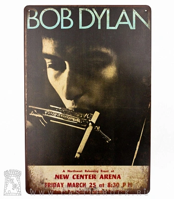 табличка bob dylan "new center arena"