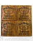 набор подставок под кружку jack daniel's (дуб, костеры, 4 шт.)