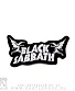 нашивка black sabbath (лого ч/б, резная, вышивка)