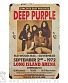 табличка deep purple "september 2nd - 1972 long island arena commack, n.y."