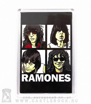 магнит прямоугольный ramones (группа, шарж)