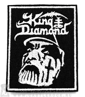 нашивка king diamond (ч/б, вышивка)