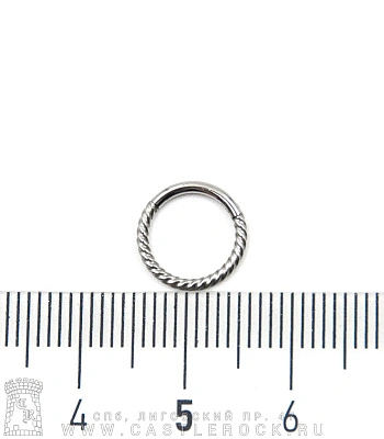 Сегментное Кольцо Кликер Сталь Ребристое 1,2 х 8
