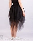 юбка из фатина черная (длинная, клинья)