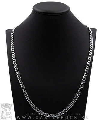 цепь стальная панцирная (звенья округлые, короткие, плоская, 6 мм)