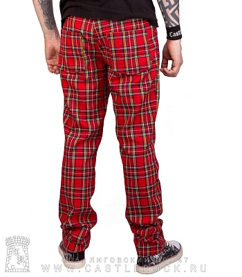 брюки клетка красная (крупная, яркая)