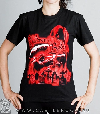 футболка children of bodom (принт красный)