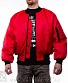 куртка пилот красная (черный подклад, бомбер)