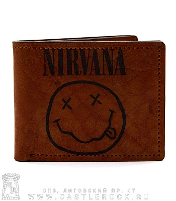 портмоне с гравировкой nirvana (ручная работа)