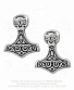 серьги alchemy gothic (алхимия готик) e384 thor hammer