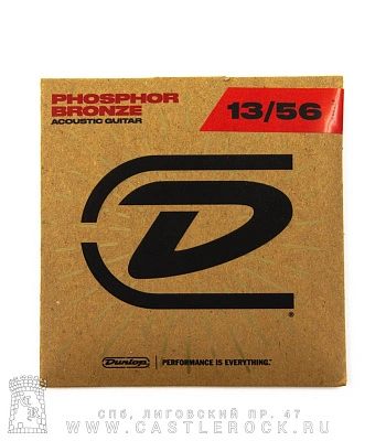 струны dunlop для акустической гитары, фосфорная бронза, dap1356