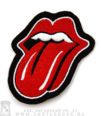 нашивка rolling stones (лого, кант черный, вышивка)