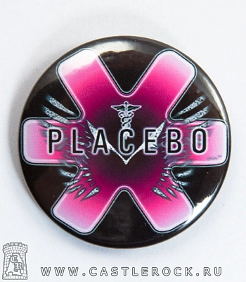 значок placebo (черно-розовый)