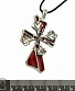 подвеска крест модерн (эмаль красная)