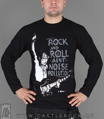 футболка ac/dc "rock and roll aint noise pollution" д/р