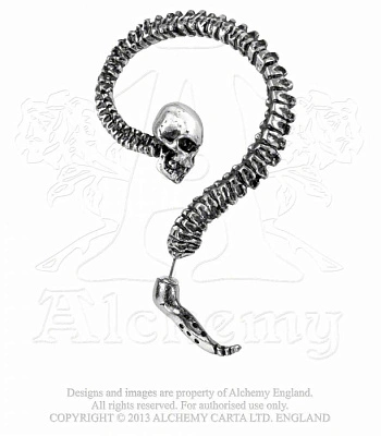 серьга кафф alchemy gothic (алхимия готик) e255 necacrosome spine