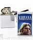 зажигалка цветная nirvana kurt cobain (синий фон)