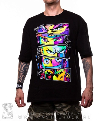футболка аниме (оверсайз, светится)