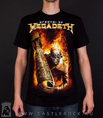футболка megadeth "arsenal of megadeth" (принт яркий)