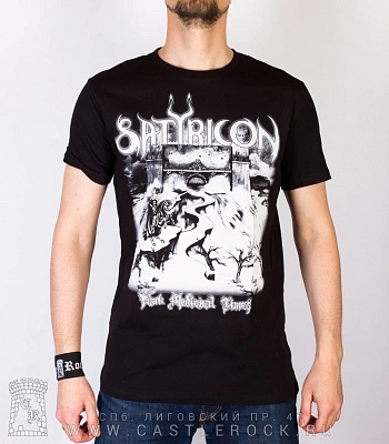 футболка satyricon "dark medieval times" (ч/б)