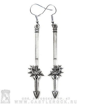 серьги копье