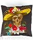 чехол на подушку череп в сомбреро "day of the dead"