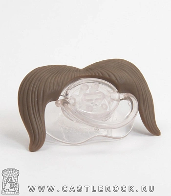 соска-пустышка усы длинные (коричневая)
