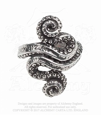 кольцо alchemy gothic (алхимия готик) r221 kraken