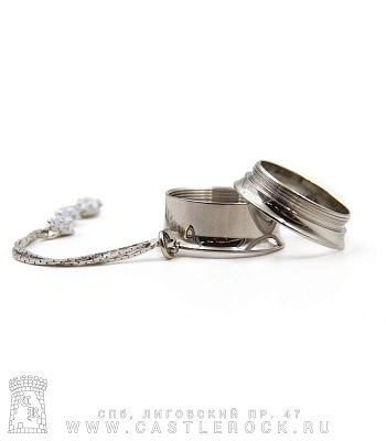 Тоннель Сталь Тонкостенный с Подвеской Кристаллы на Цепях (с внутренней резьбой) 18 мм