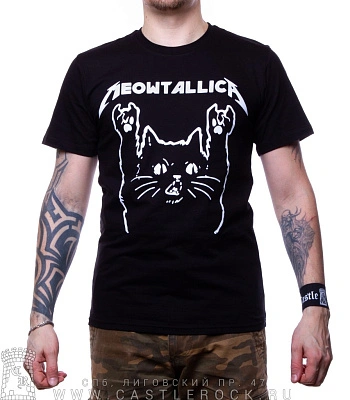 футболка metallica "meowtallica" (кот)