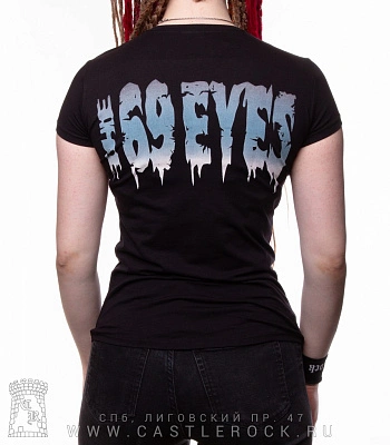 женская футболка 69 eyes "we own the night"