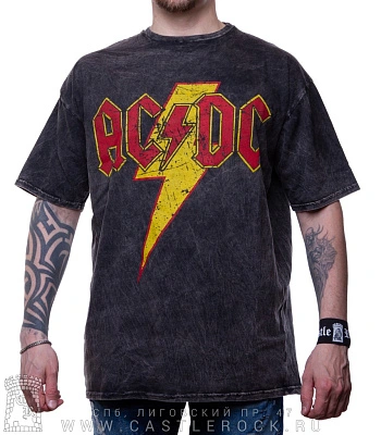 футболка гранж ac/dc (варенка, оверсайз, серая)