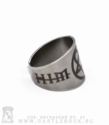 кольцо сталь с гравировкой him (безразмерное)