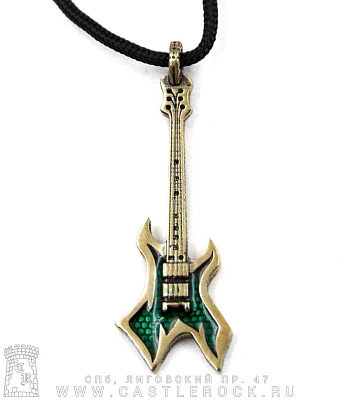 подвес joker гитара warlock "heavy metal" эмаль (зеленая)