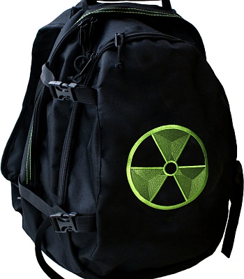 рюкзак с вышивкой радиация (зеленая)