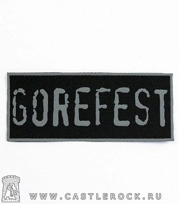 нашивка gorefest (надпись серая)