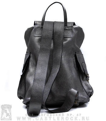 рюкзак кожаный o'skull металлик (большой)