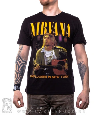 футболка nirvana kurt cobain "unplugged in new york"