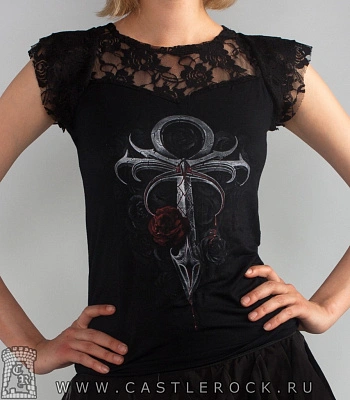 блуза анкх и розы "vampire's kiss"